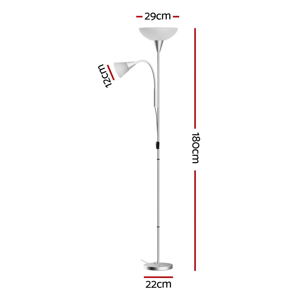 NNEDSZ Floor Lamp Mother and Child Modern Home Living Room Office Reading Silver